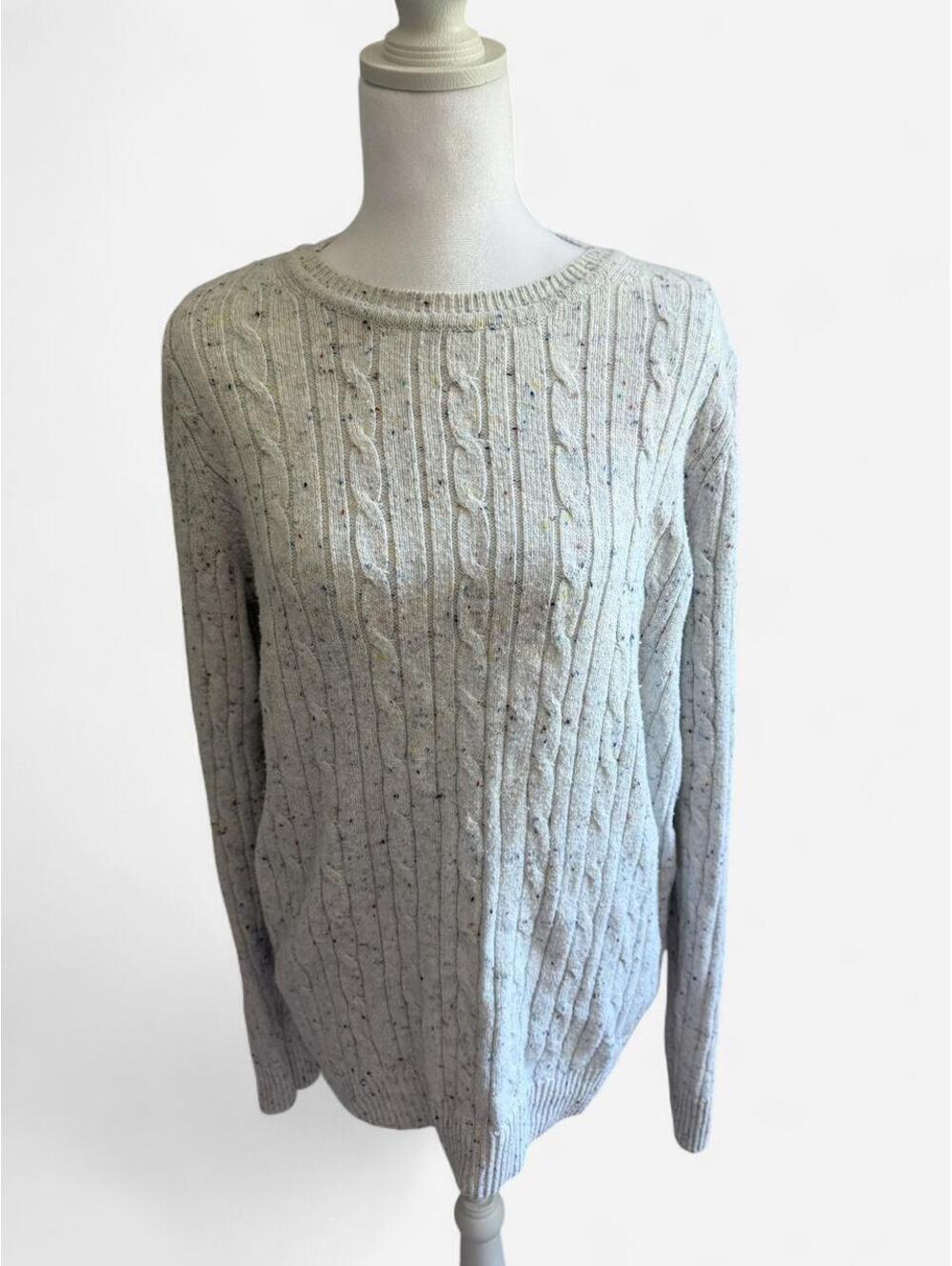Kim Rogers Women's Grey and Blue Jumper